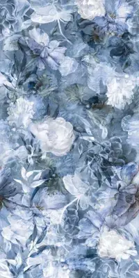 Çanakkale Seramik Blue Blossoms Mat Kalesinterflex Porselen Plaka 162x323
