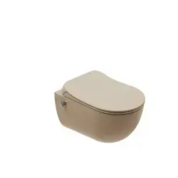 Çanakkale Seramik Zero 2.0 Smart Asma Klozet + Ultra Slim Kapak Mat Latte