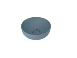 Çanakkale Seramik Zero 2.0 Yuvarlak Çanak Lavabo Mat Mavi 40x40