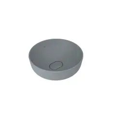 Çanakkale Seramik Zero 2.0 Yuvarlak Çanak Lavabo Mat Taş Gri 40x40