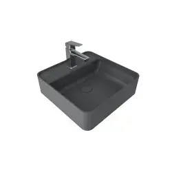 Çanakkale Seramik Smartedge Kare Lavabo Mat Antrasit Gri 45x45