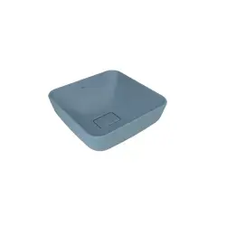 Çanakkale Seramik Zero 2.0 Kare Çanak Lavabo Mat Mavi 40x40