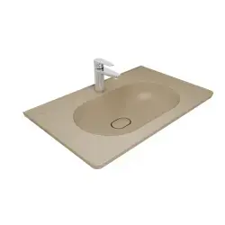 Çanakkale Seramik Zero 2.0 Etajerli Lavabo Mat Latte 80x50