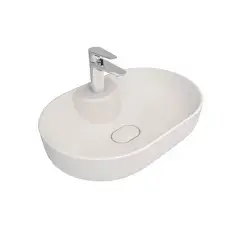 Çanakkale Seramik Zero 2.0 Ada Oval Çanak Lavabo Mat İnci 60x40