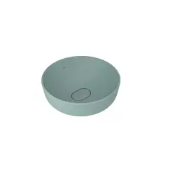 Çanakkale Seramik Zero 2.0 Yuvarlak Çanak Lavabo Mat Adaçayı Yeşili 40x40