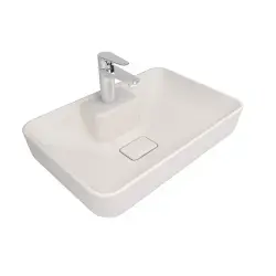 Çanakkale Seramik Zero 2.0 Ada Dikdörtgen Çanak Lavabo Mat İnci 60x40